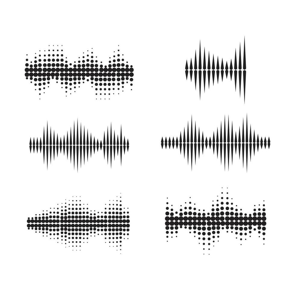 modèle d'icône de vecteur de logo d'illustration d'onde sonore
