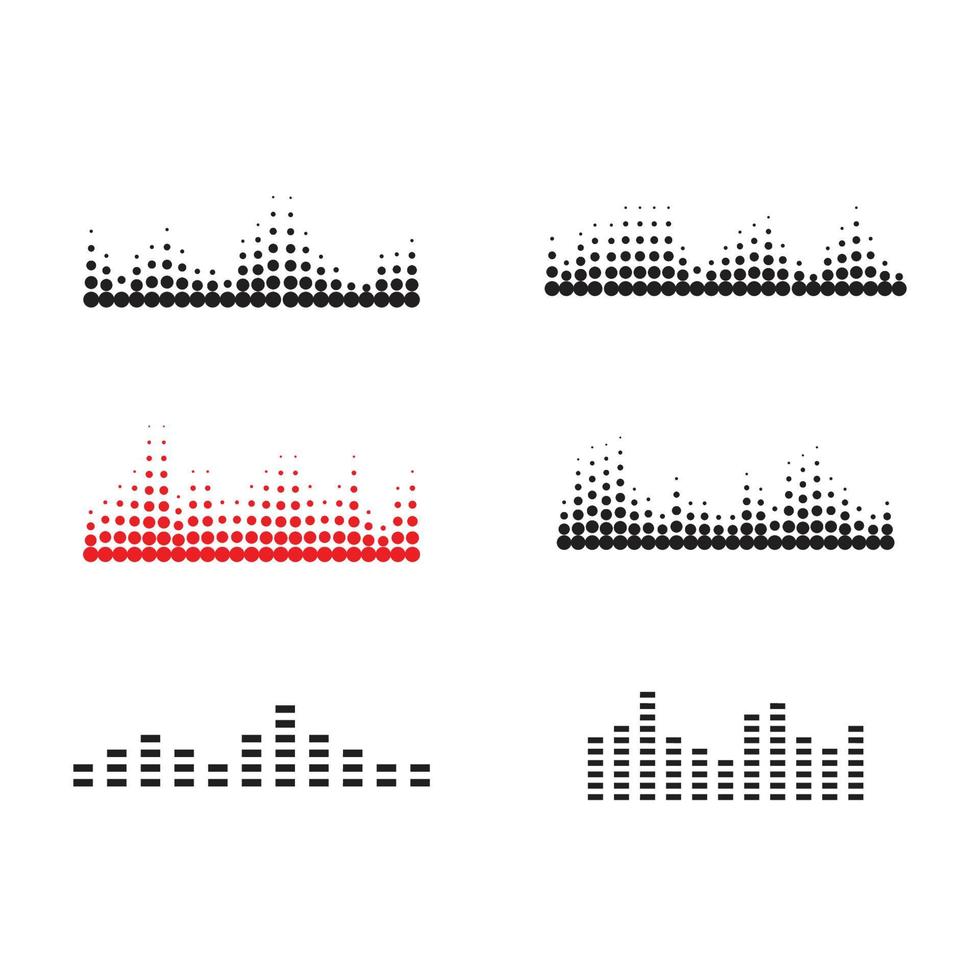 modèle d'icône de vecteur de logo d'illustration d'onde sonore
