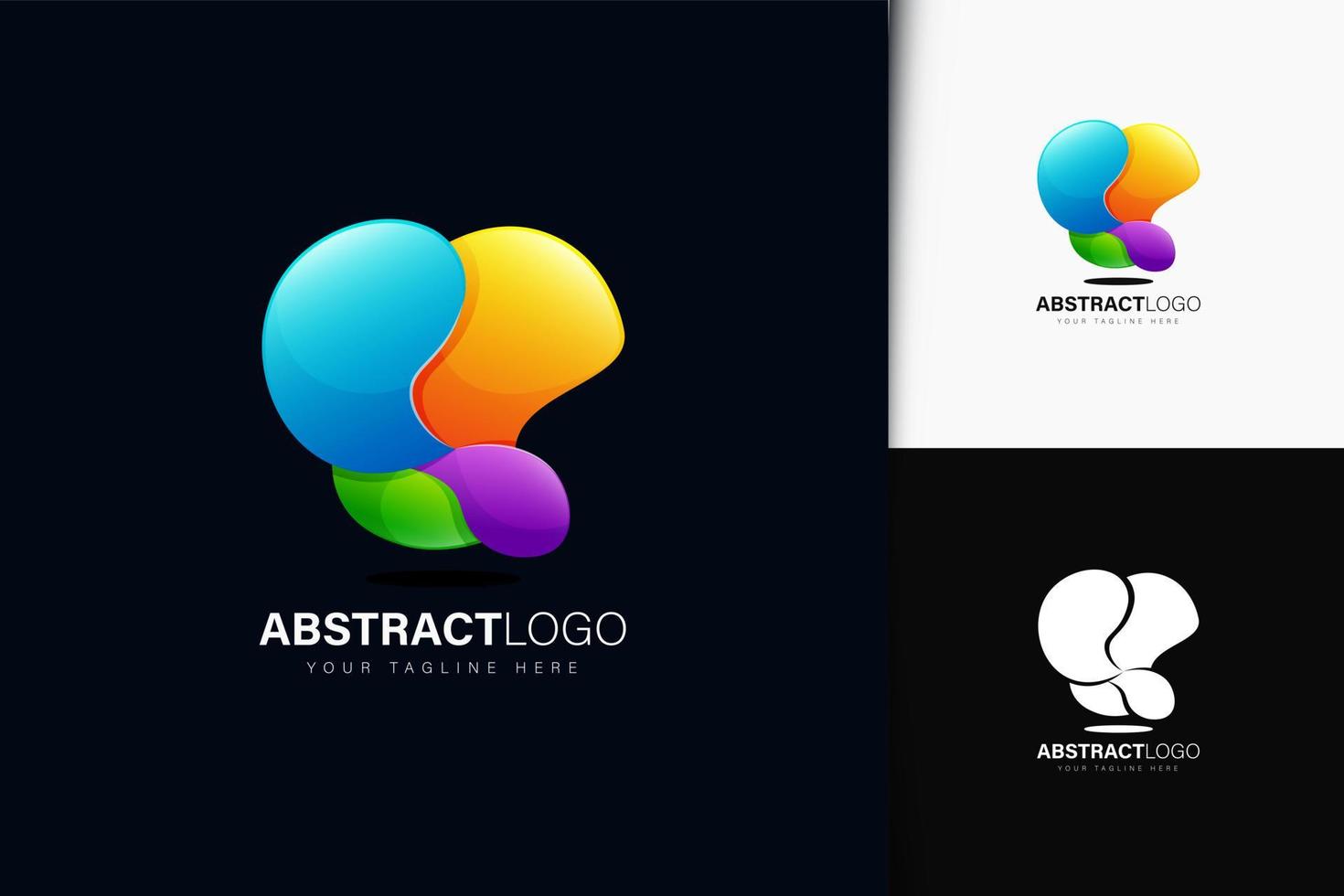 création de logo abstrait coloré vecteur