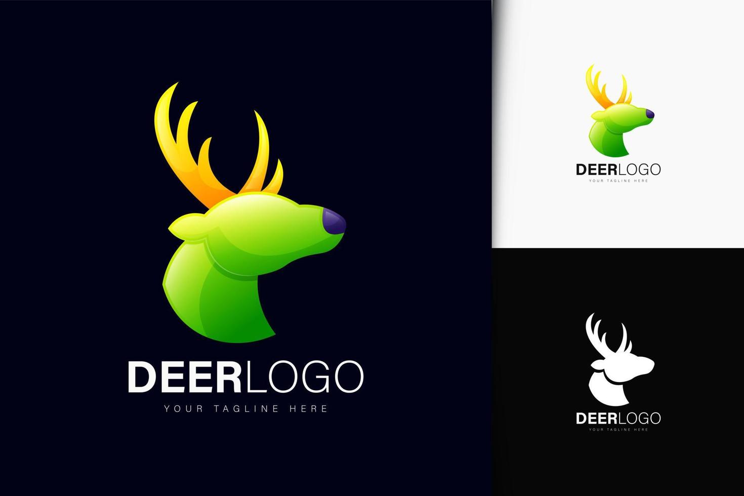 création de logo de cerf avec dégradé vecteur