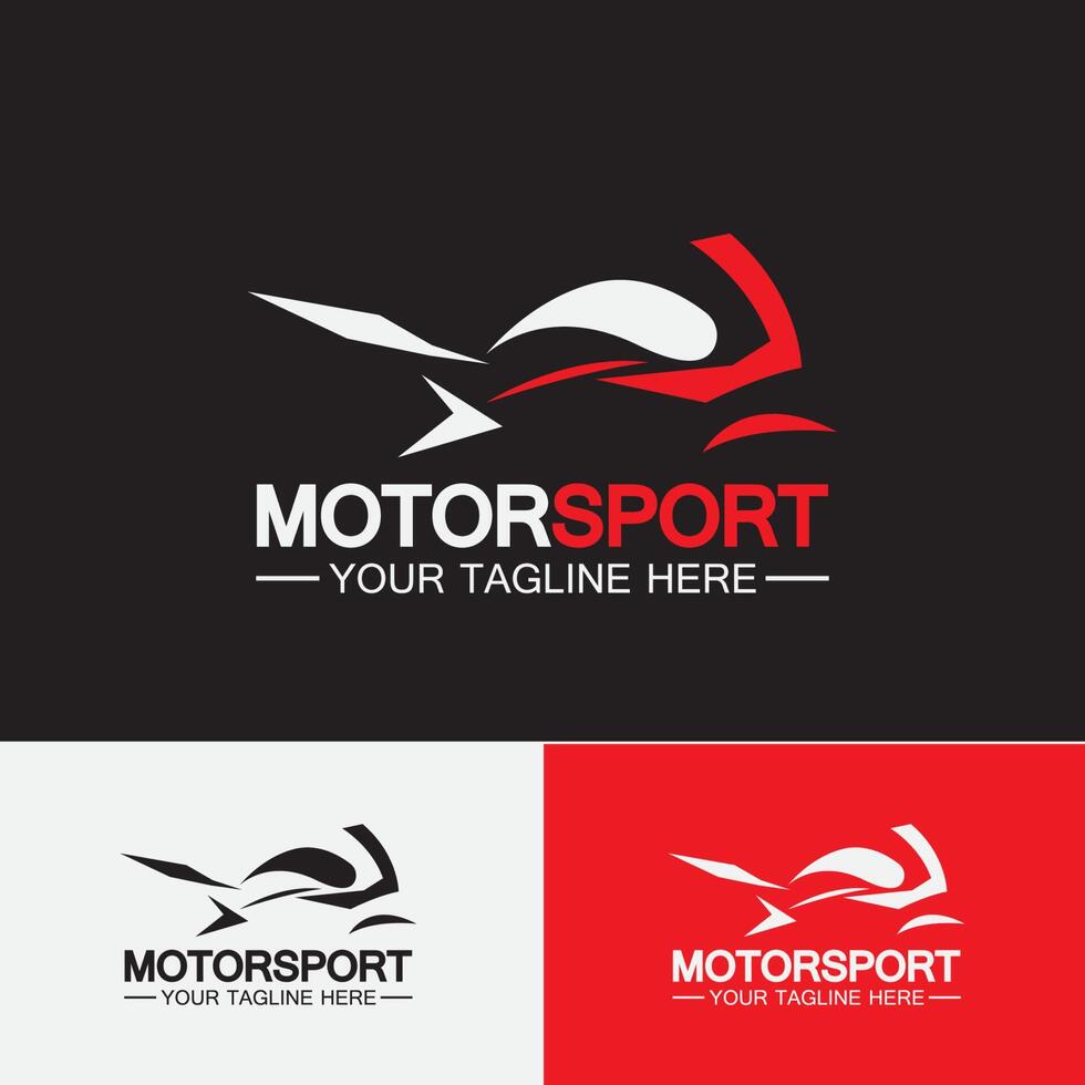 modèle de conception d'illustration vectorielle symbole de logo de sport moto vecteur