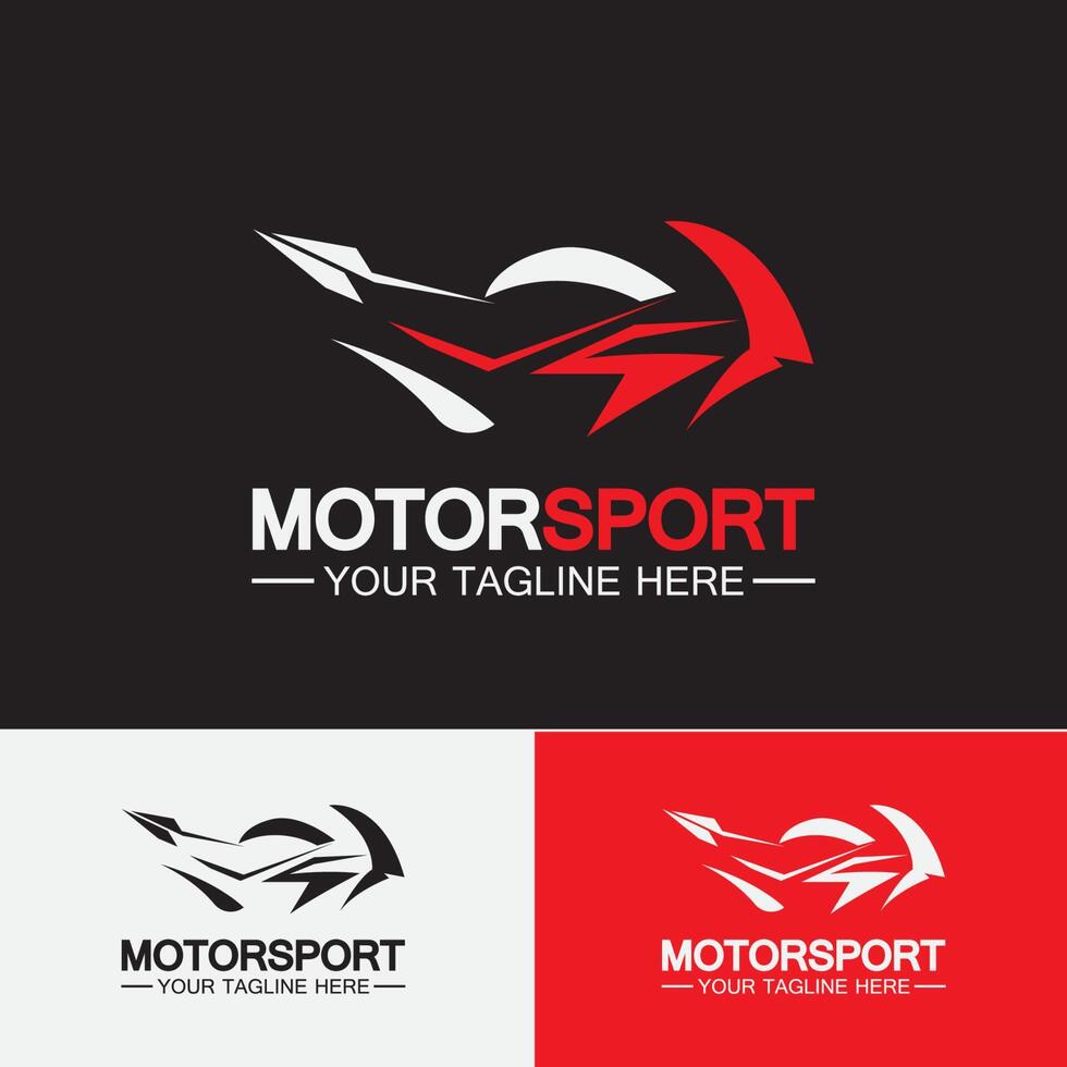 modèle de conception d'illustration vectorielle symbole de logo de sport moto vecteur