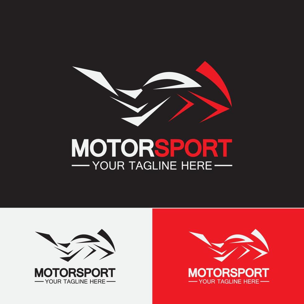 modèle de conception d'illustration vectorielle symbole de logo de sport moto vecteur