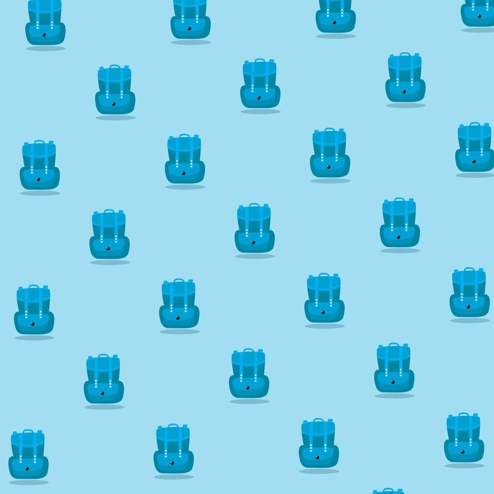 illustration vectorielle de l'école sac bleu motif et fond de couleur bleu vecteur
