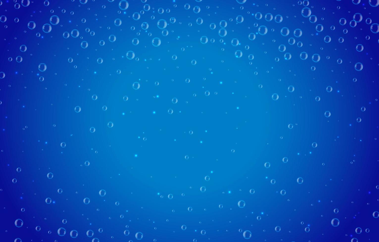 bulle dans l'eau sur fond bleu vector illustration