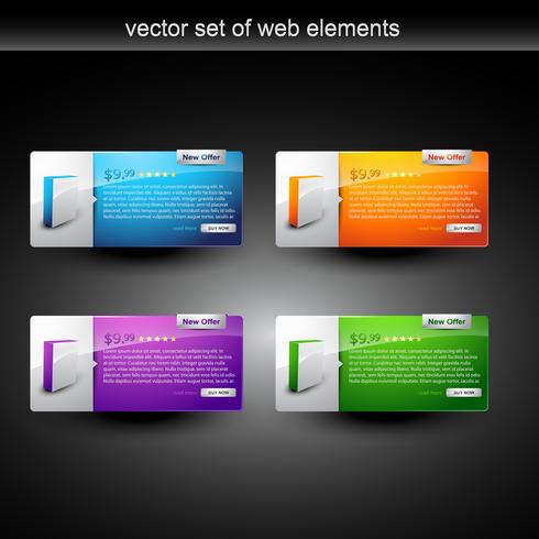 affichage de produits web vecteur