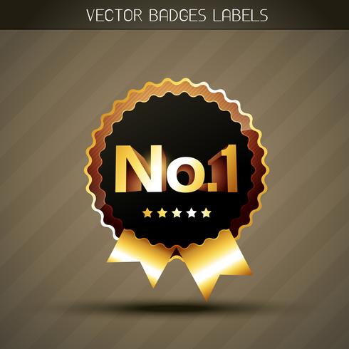 label gagnant d&#39;or vecteur