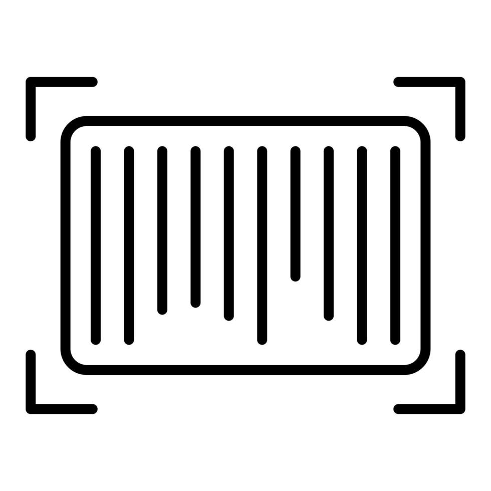 icône de ligne de code à barres vecteur
