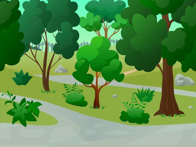 Parc paysage illustration vecteur