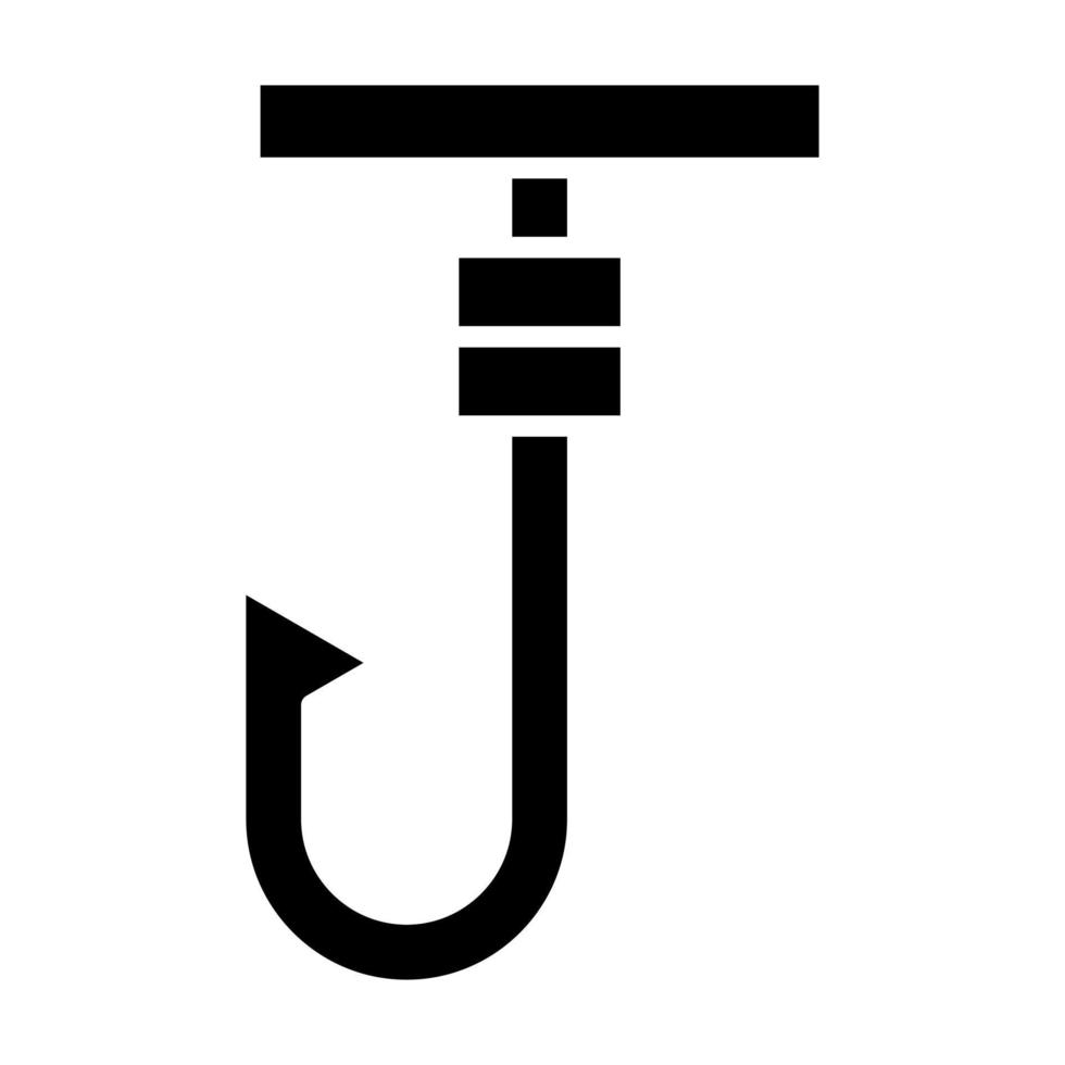 icône de glyphe de crochet vecteur