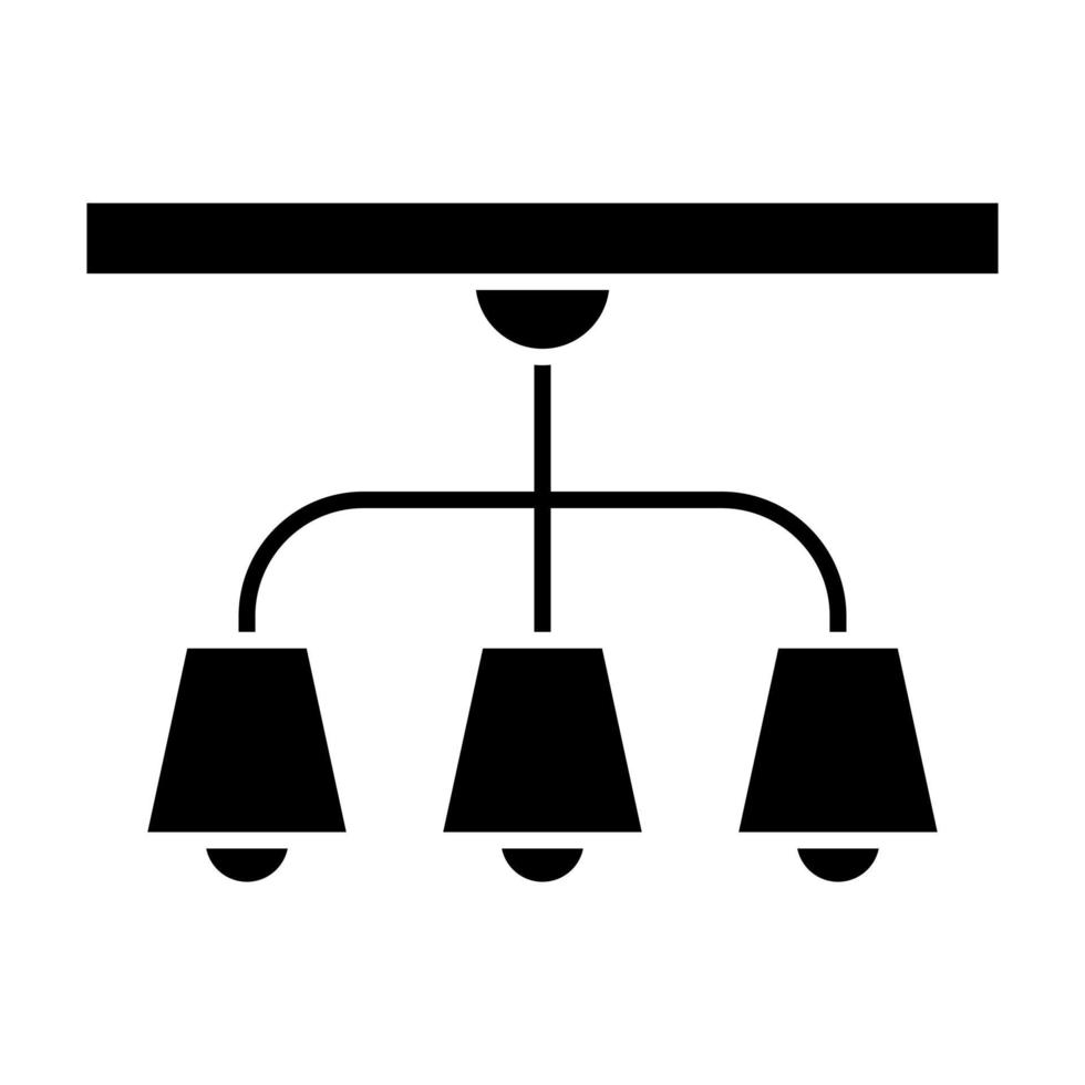 icône de glyphe de plafonnier vecteur