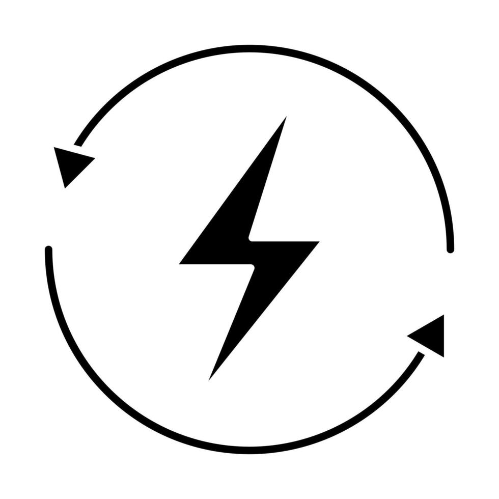 icône de glyphe d'énergie renouvelable vecteur
