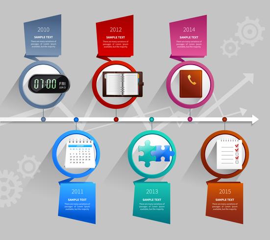 Infographie de gestion du temps vecteur