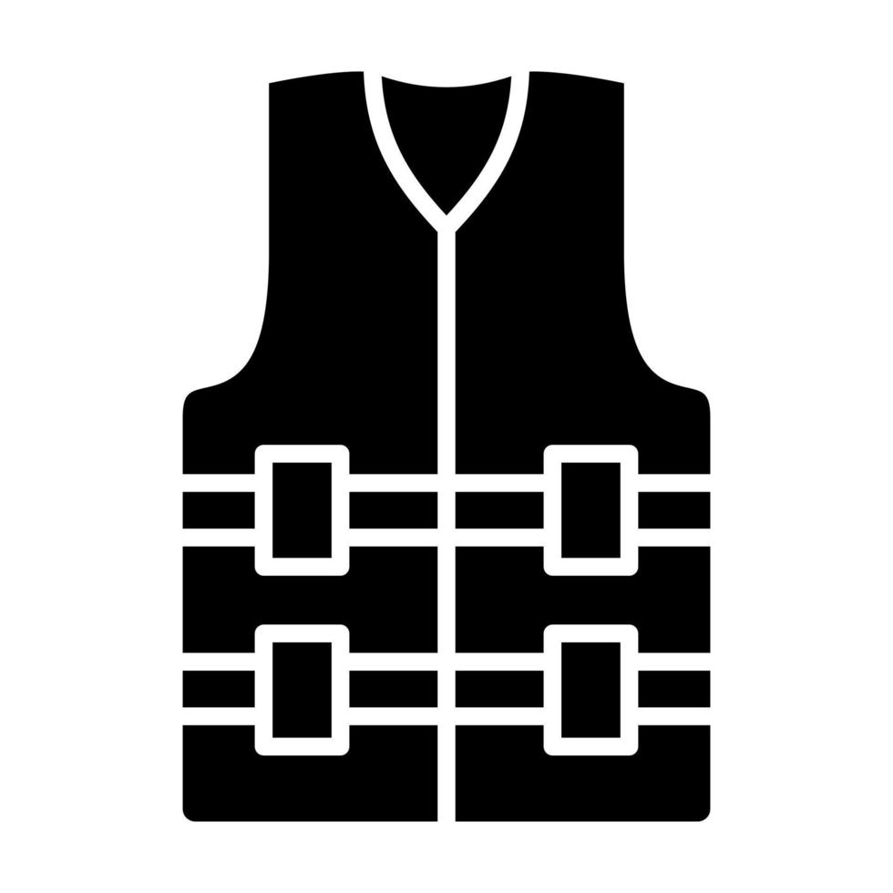 icône de glyphe de veste de travail vecteur