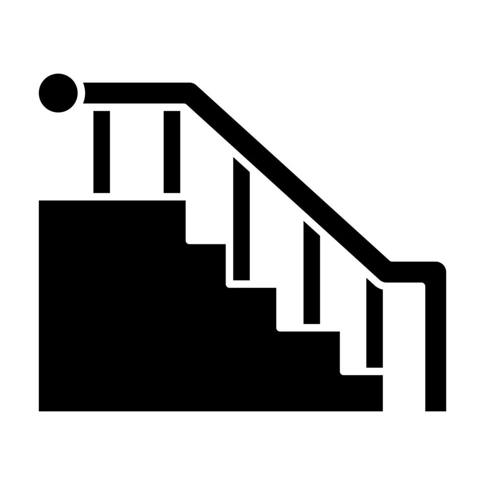 icône de glyphe d'escalier vecteur