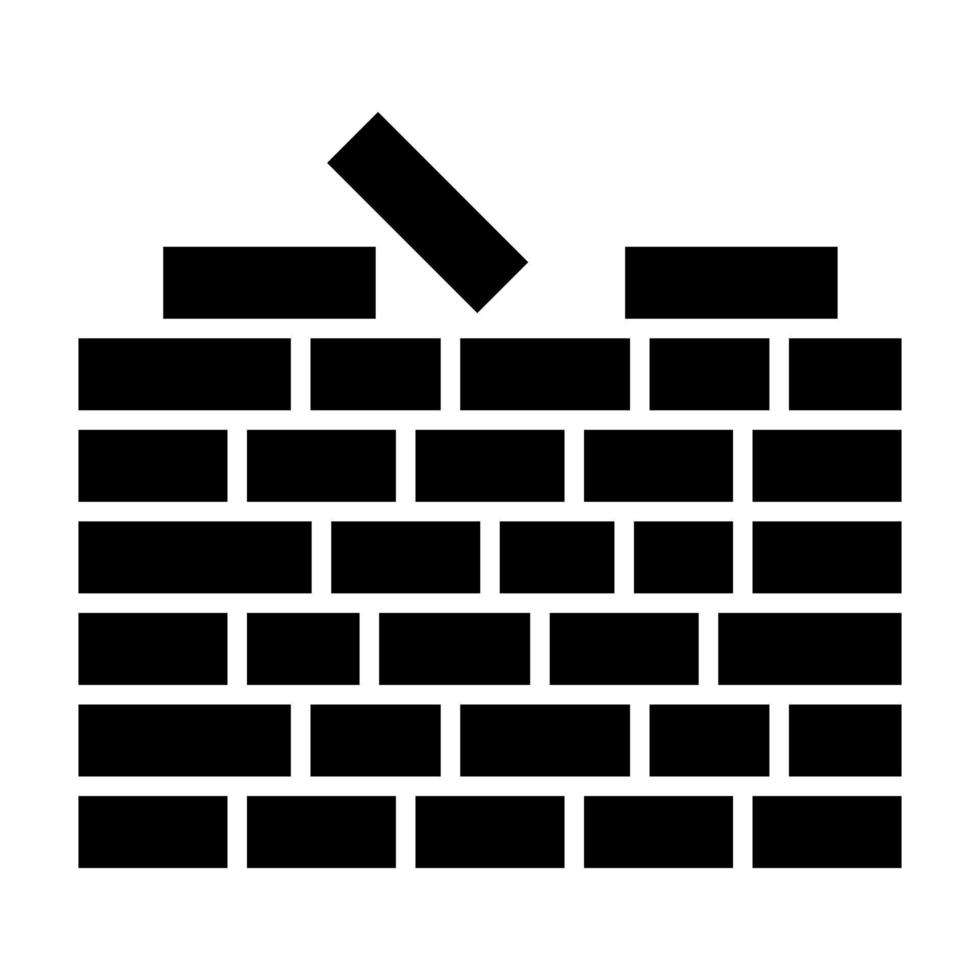 icône de glyphe de briques vecteur