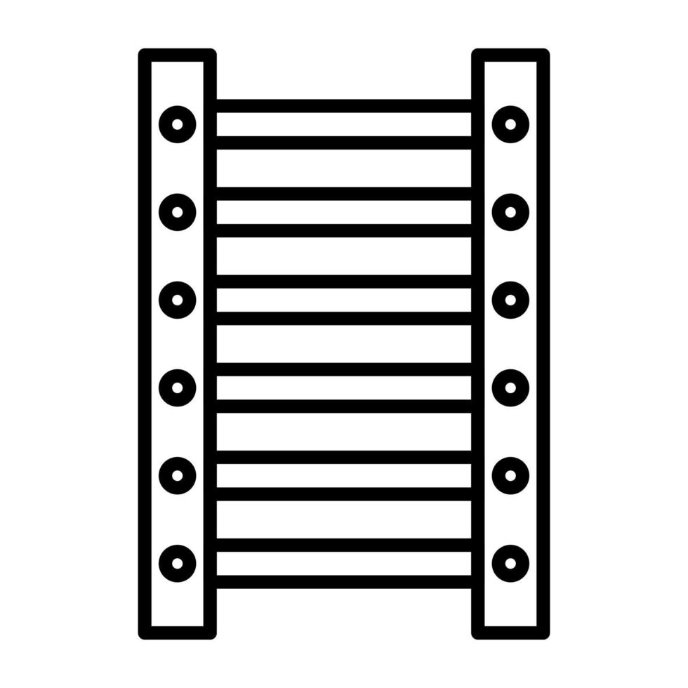 icône de ligne d'échelle vecteur