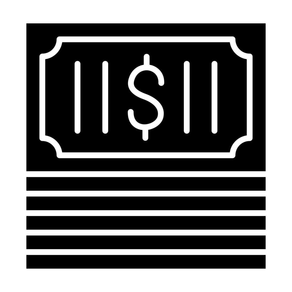 icône de glyphe de paquet d'argent vecteur