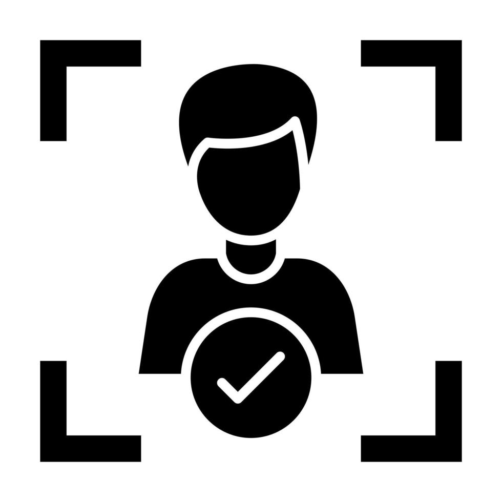 icône de glyphe d'identification vecteur