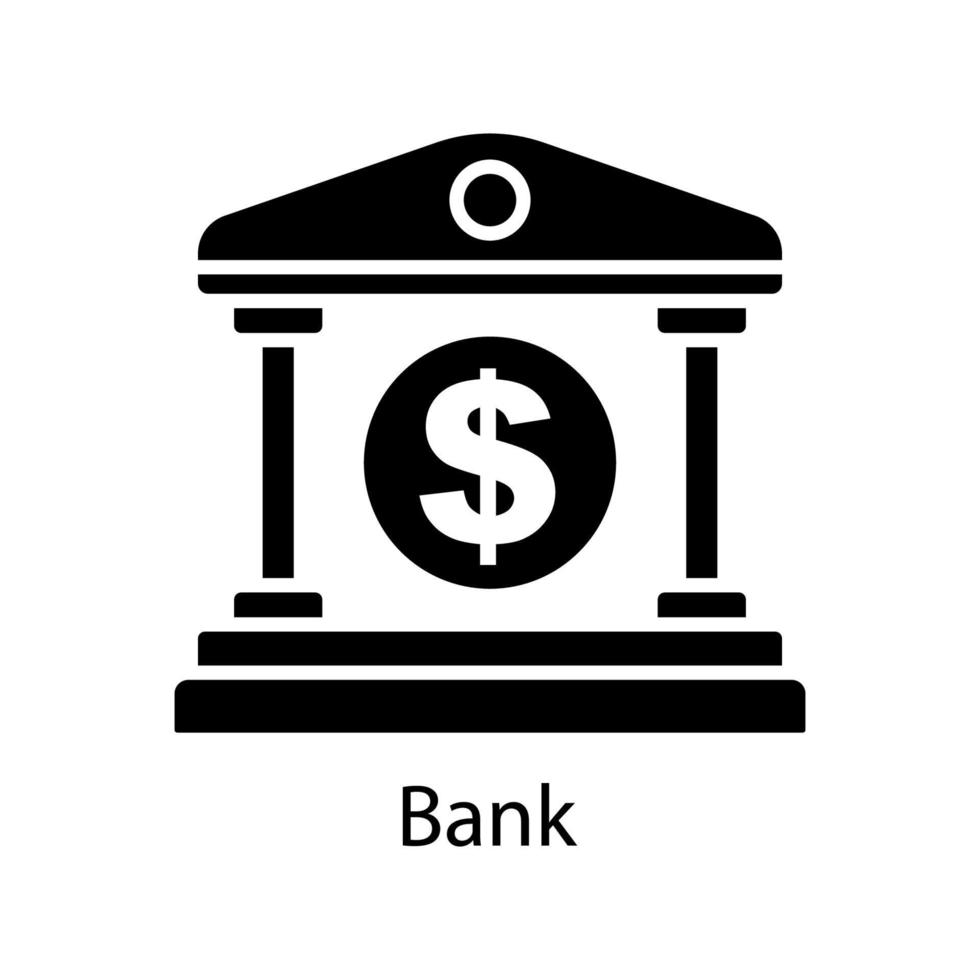 icône de la banque. trait modifiable. vecteur de modèle de conception