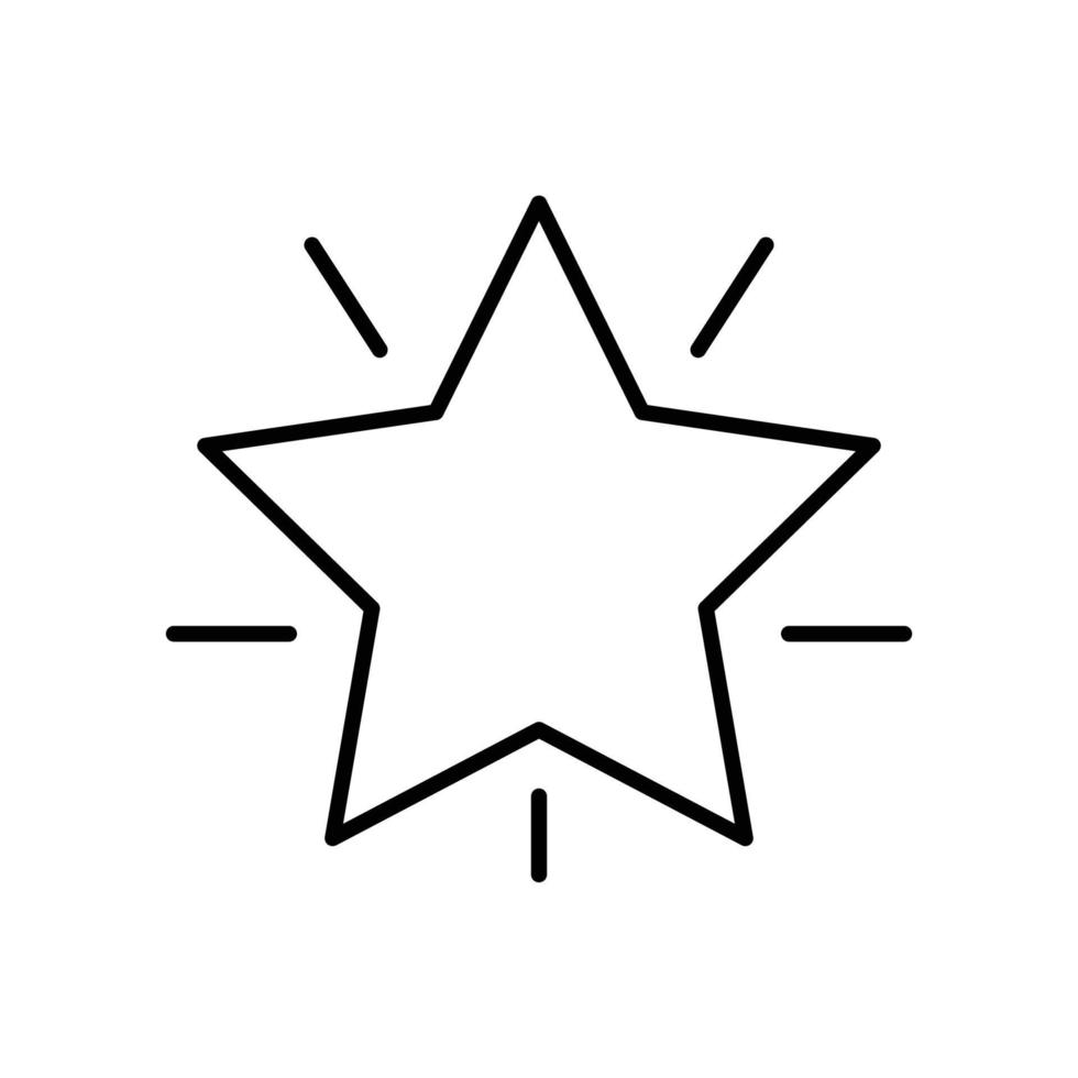 icône de ligne étoile. illustration simple. trait modifiable. vecteur de modèle de conception