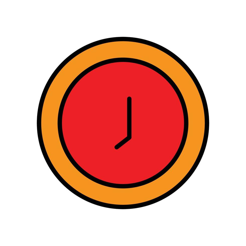 icône de l'horloge. conception de style de couleur linéaire. vecteur de conception