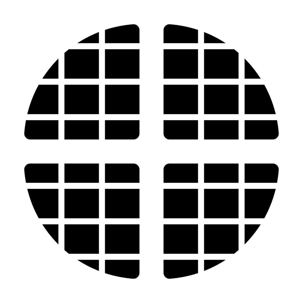 icône de glyphe de gaufre vecteur