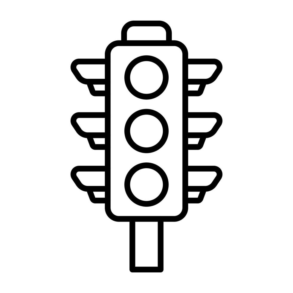 icône de ligne de feux de circulation vecteur