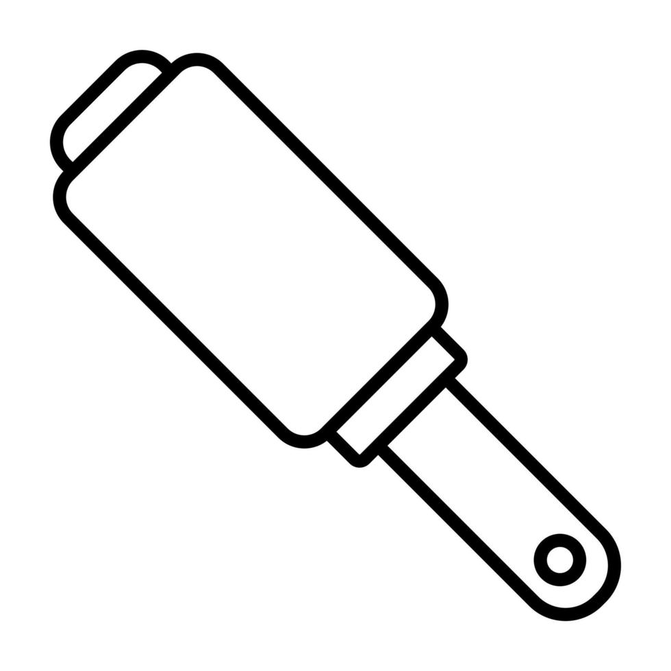 icône de ligne de rouleau de charpie vecteur