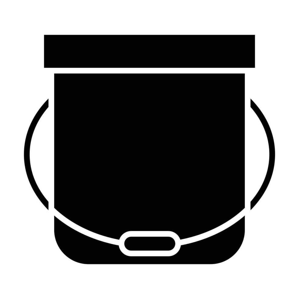 icône de glyphe de seau vecteur