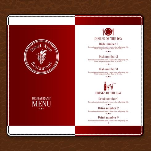 Modèle de menu de restaurant vecteur