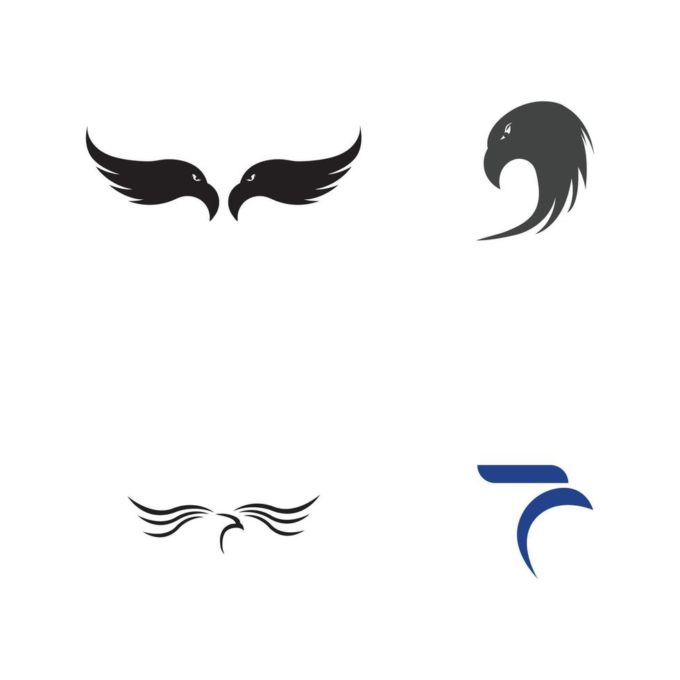 Modèle de conception d'illustration vectorielle de logo d'aigle - vecteur