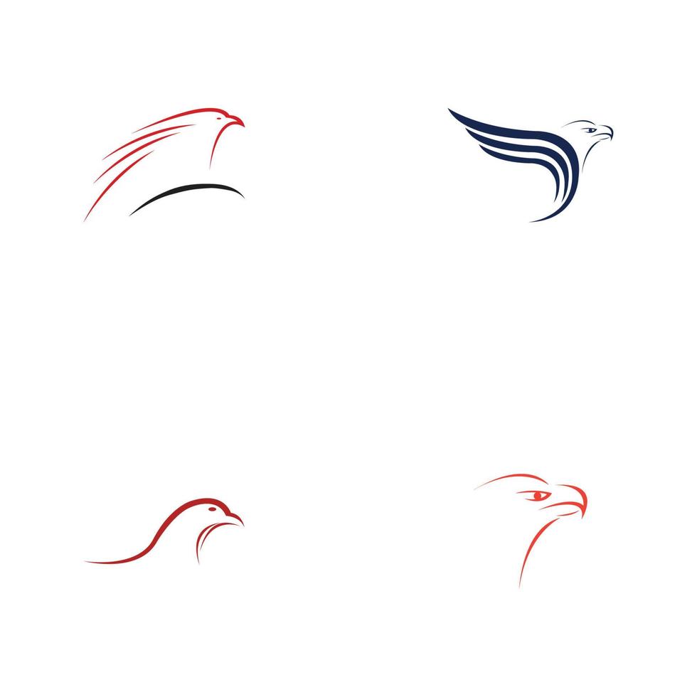 Modèle de conception d'illustration vectorielle de logo d'aigle - vecteur