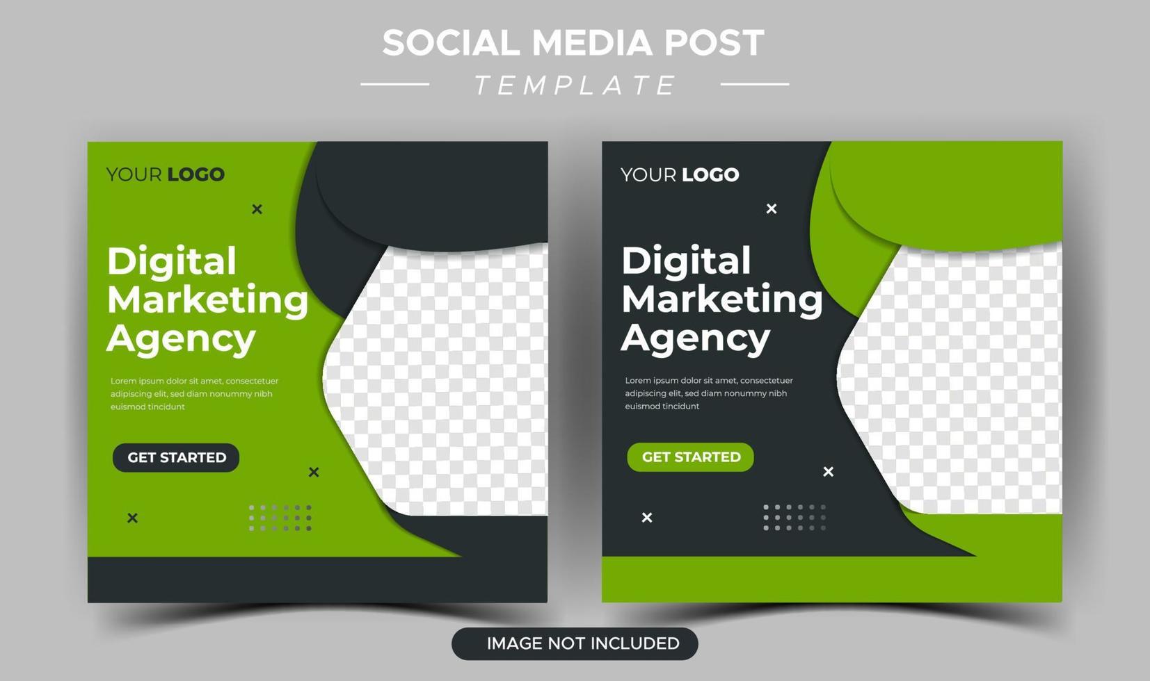 modèle de publication sur les médias sociaux de marketing d'entreprise numérique vecteur