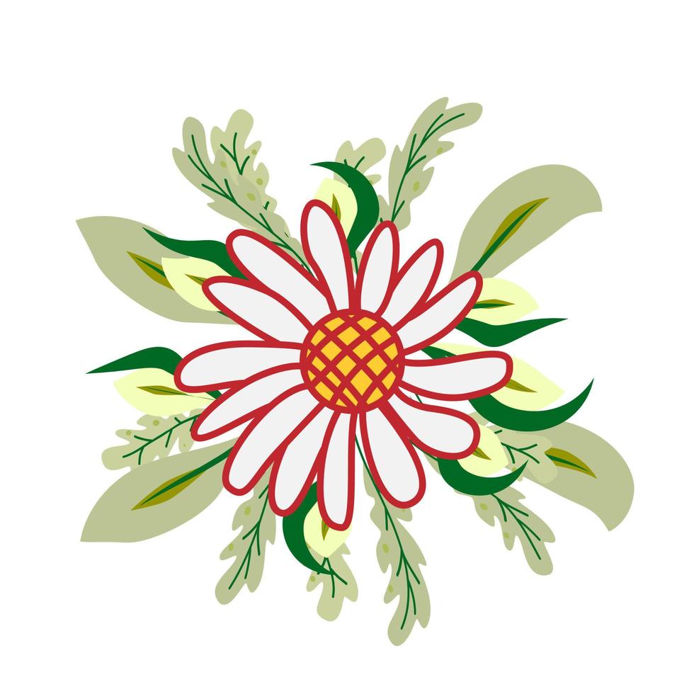 illustration vectorielle de fleur logo feuille et arbre vecteur