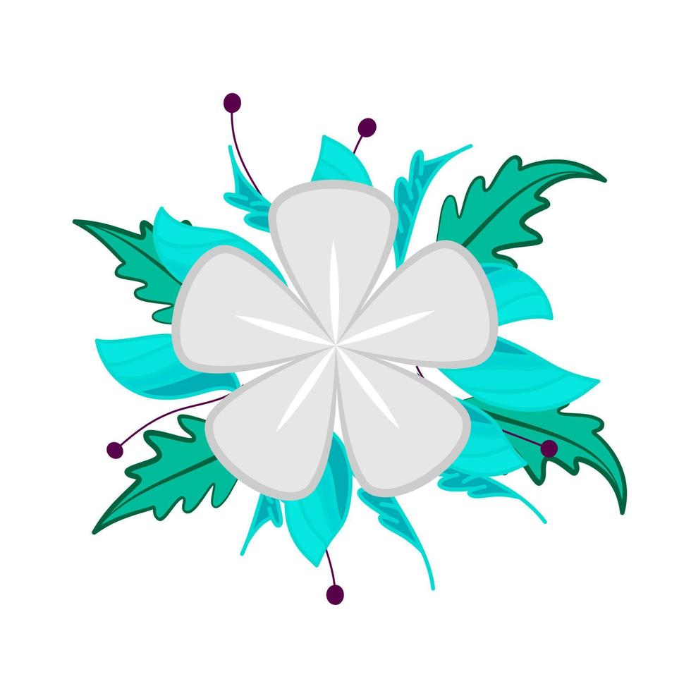 illustration vectorielle de fleur logo feuille et arbre vecteur