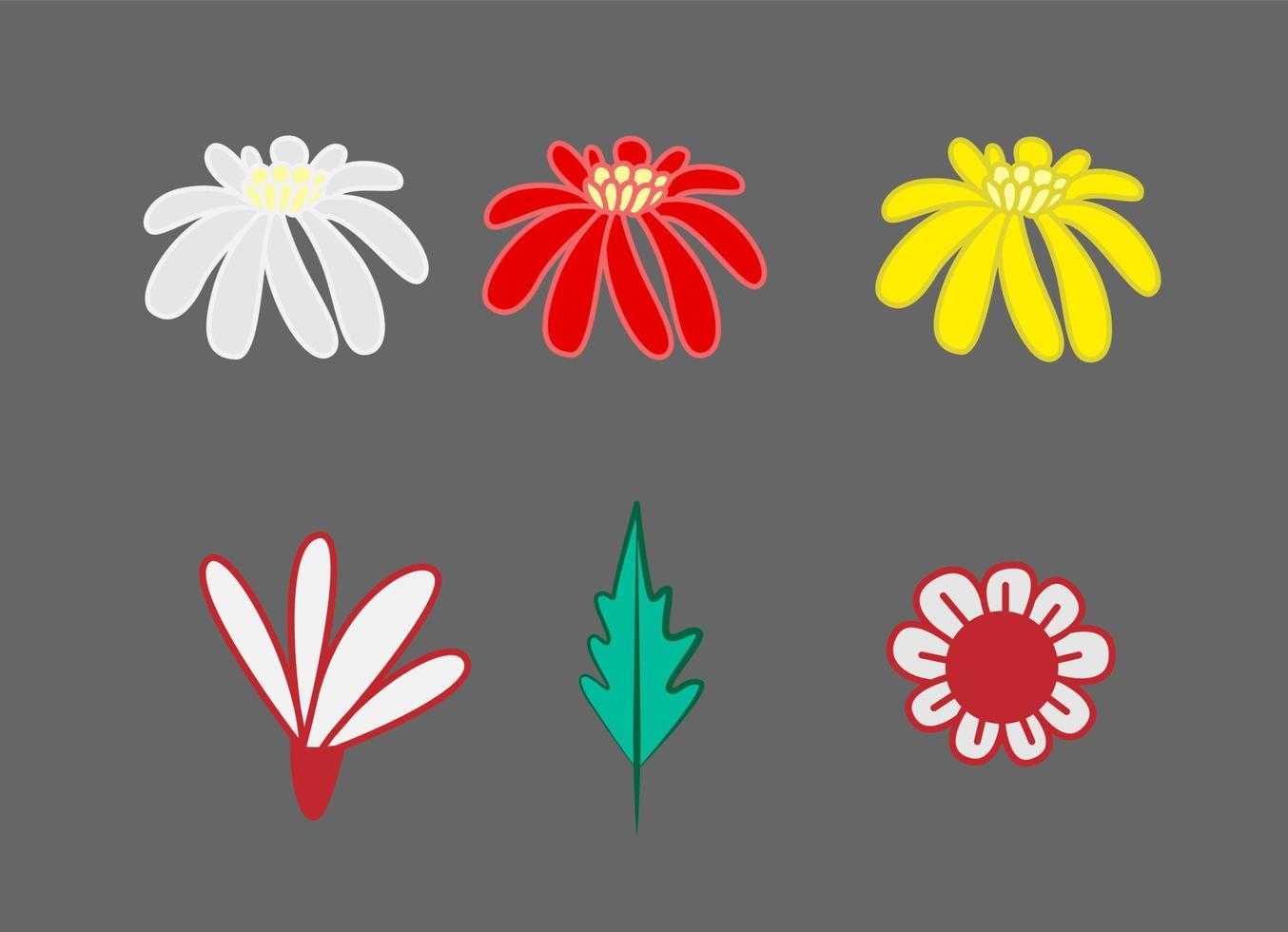 illustration vectorielle de fleur logo feuille et arbre vecteur