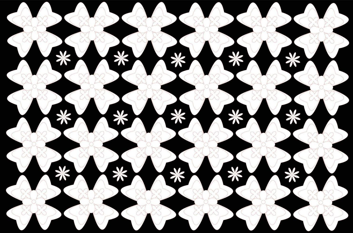 modèle de batik de conception graphique de vecteur avec motif floral. texture noir et blanc. conceptions pour l'impression sur les tissus, les couvertures et les besoins graphiques. modèles modernes.