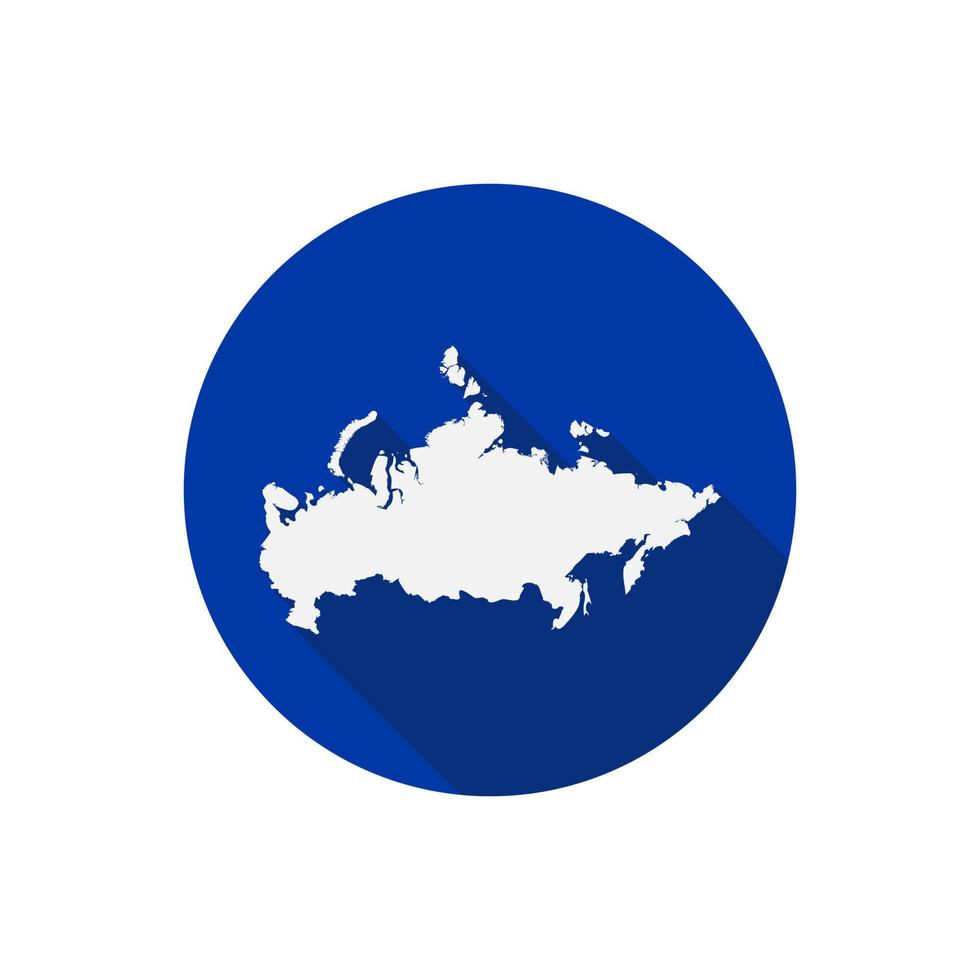 Carte circulaire de la Russie vector illustration avec ombre portée