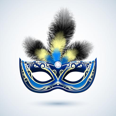Emblème de masque de fête vecteur