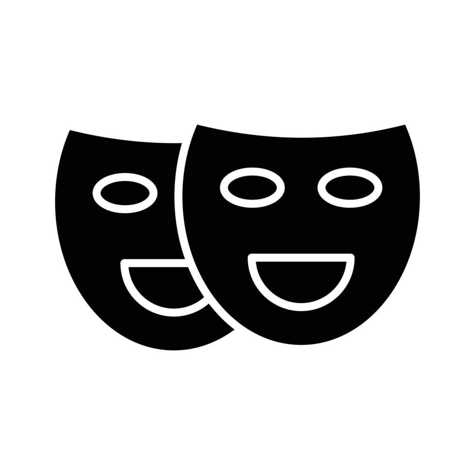 icône de glyphe de masques vecteur