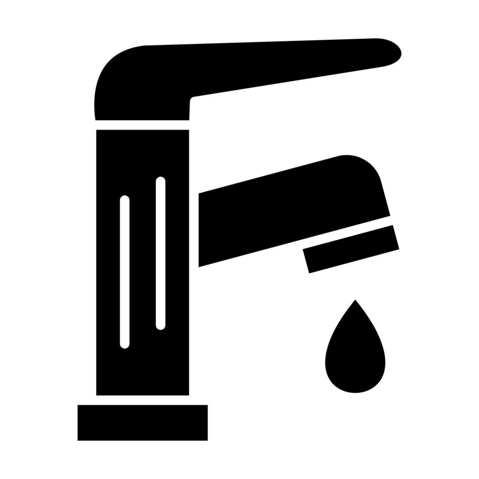 icône de glyphe de robinet vecteur