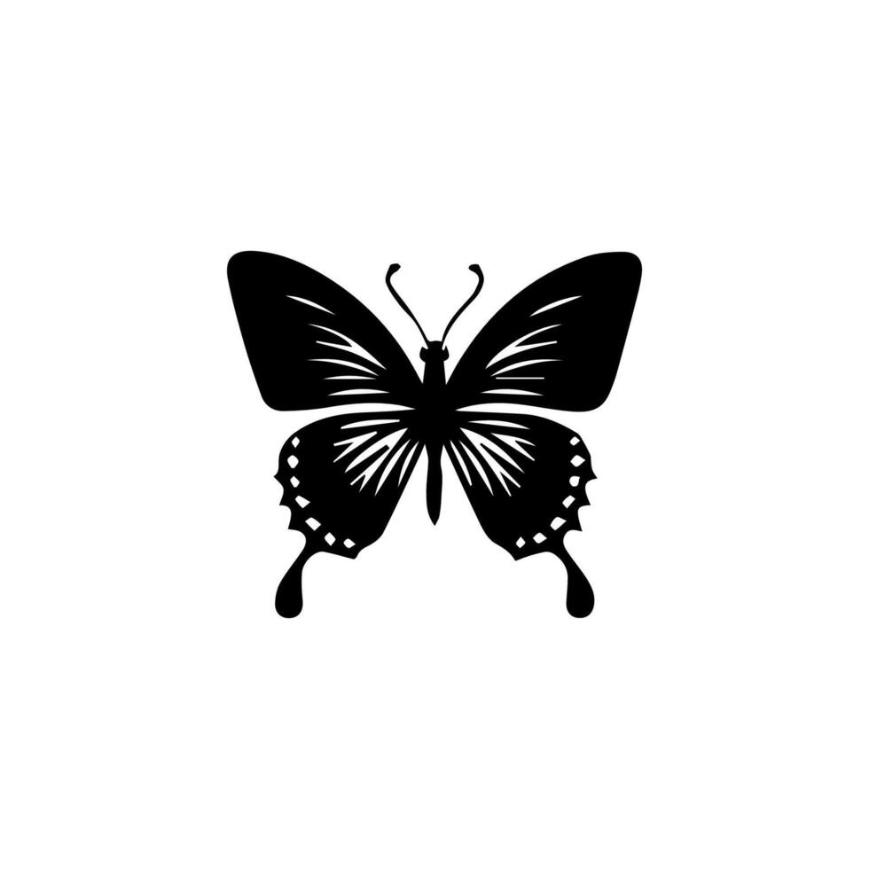 papillon silhouette. magnifique et attrayant papillon logo vecteur