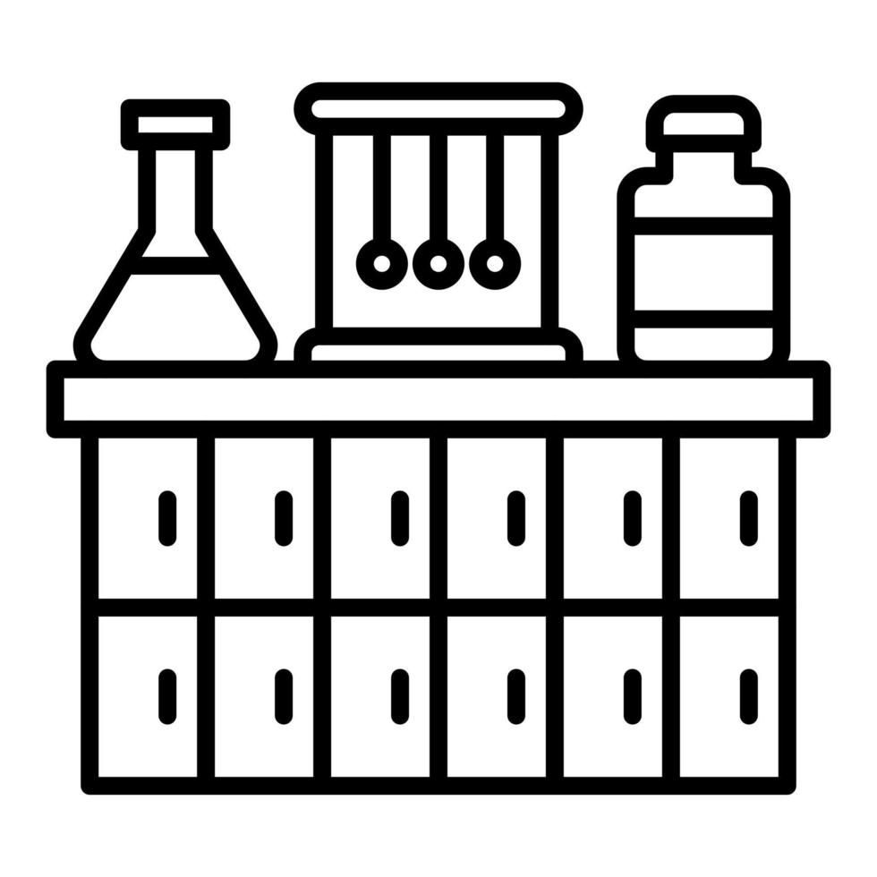 icône de ligne de laboratoire médical vecteur