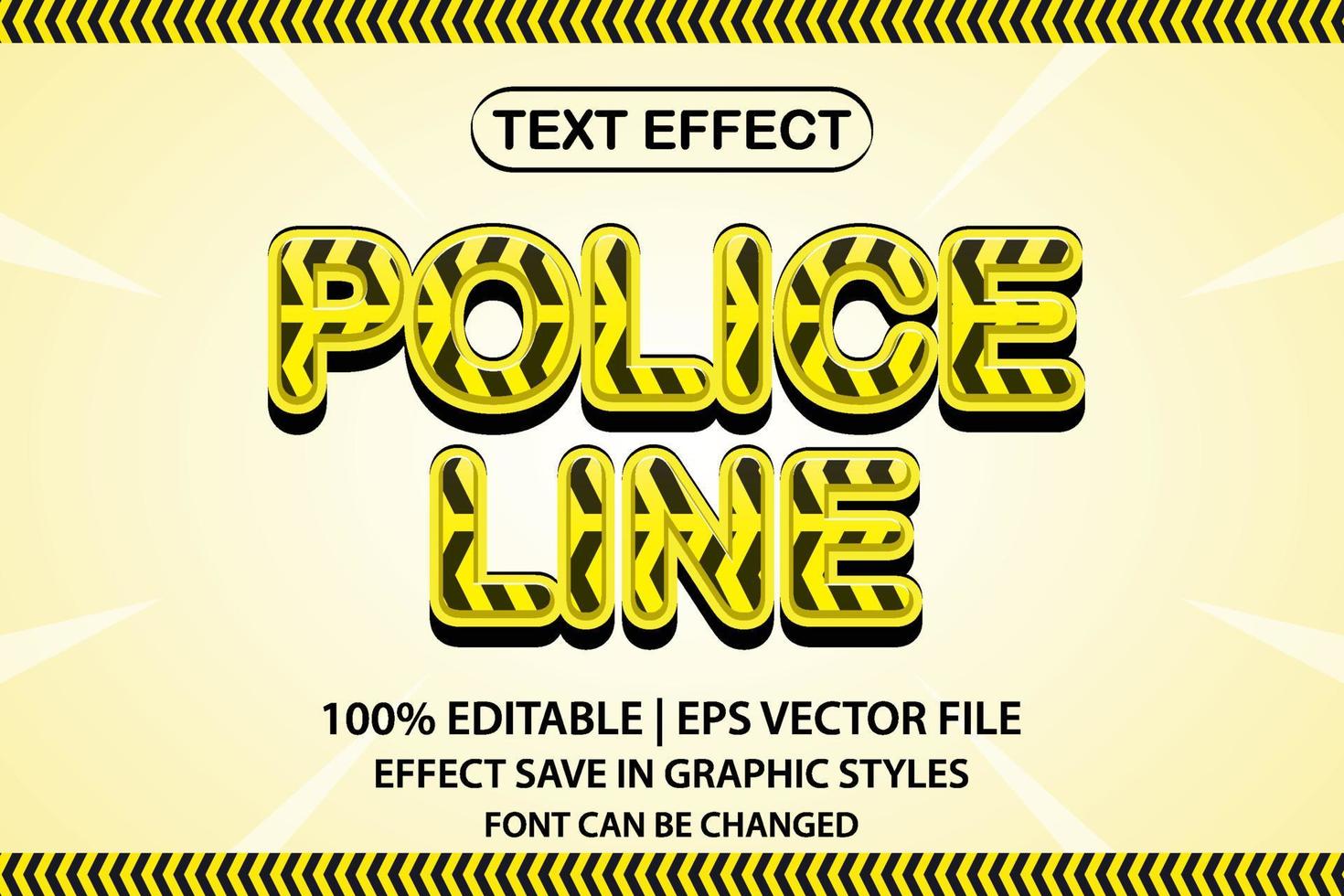 ligne de police effet de texte modifiable en 3d vecteur