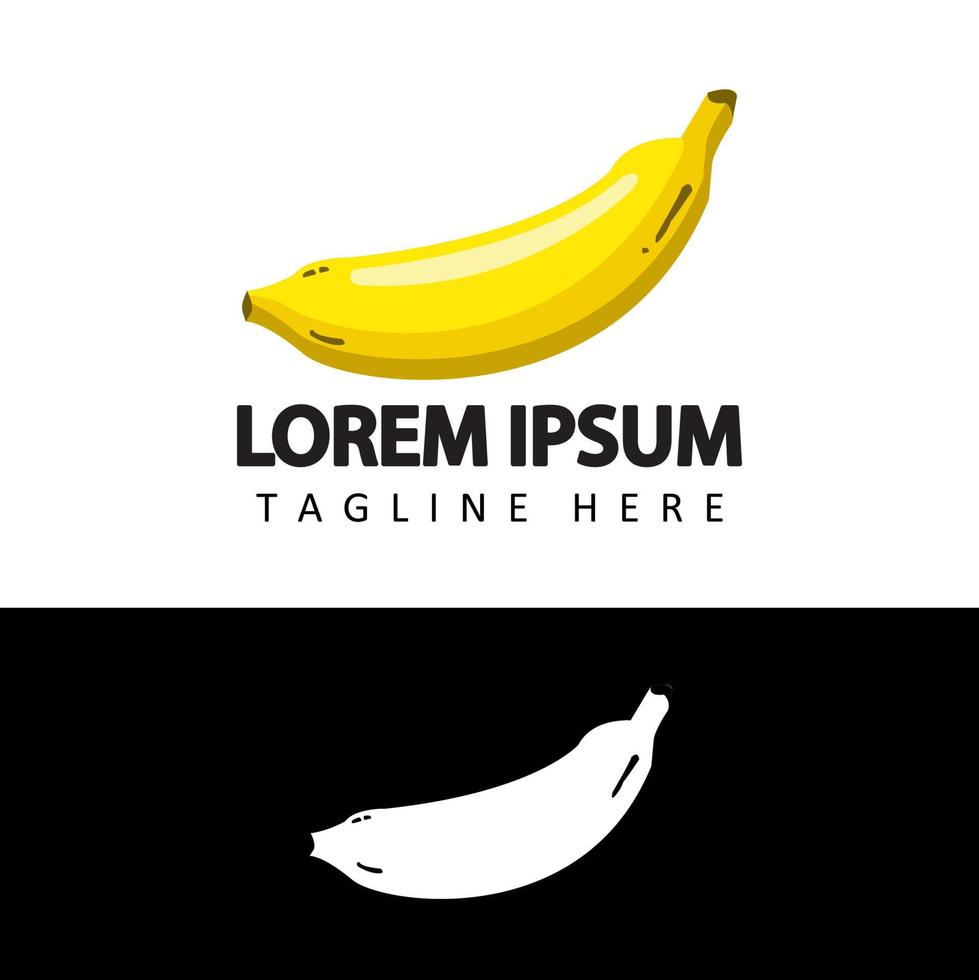Vecteur de conception de modèle de logo banane en arrière-plan isolé