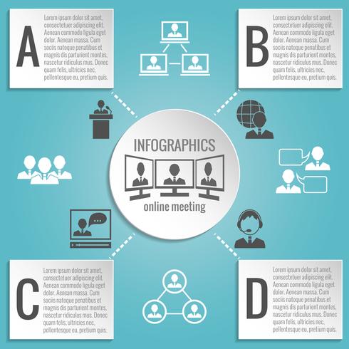 Gens d&#39;affaires rencontre infographie vecteur