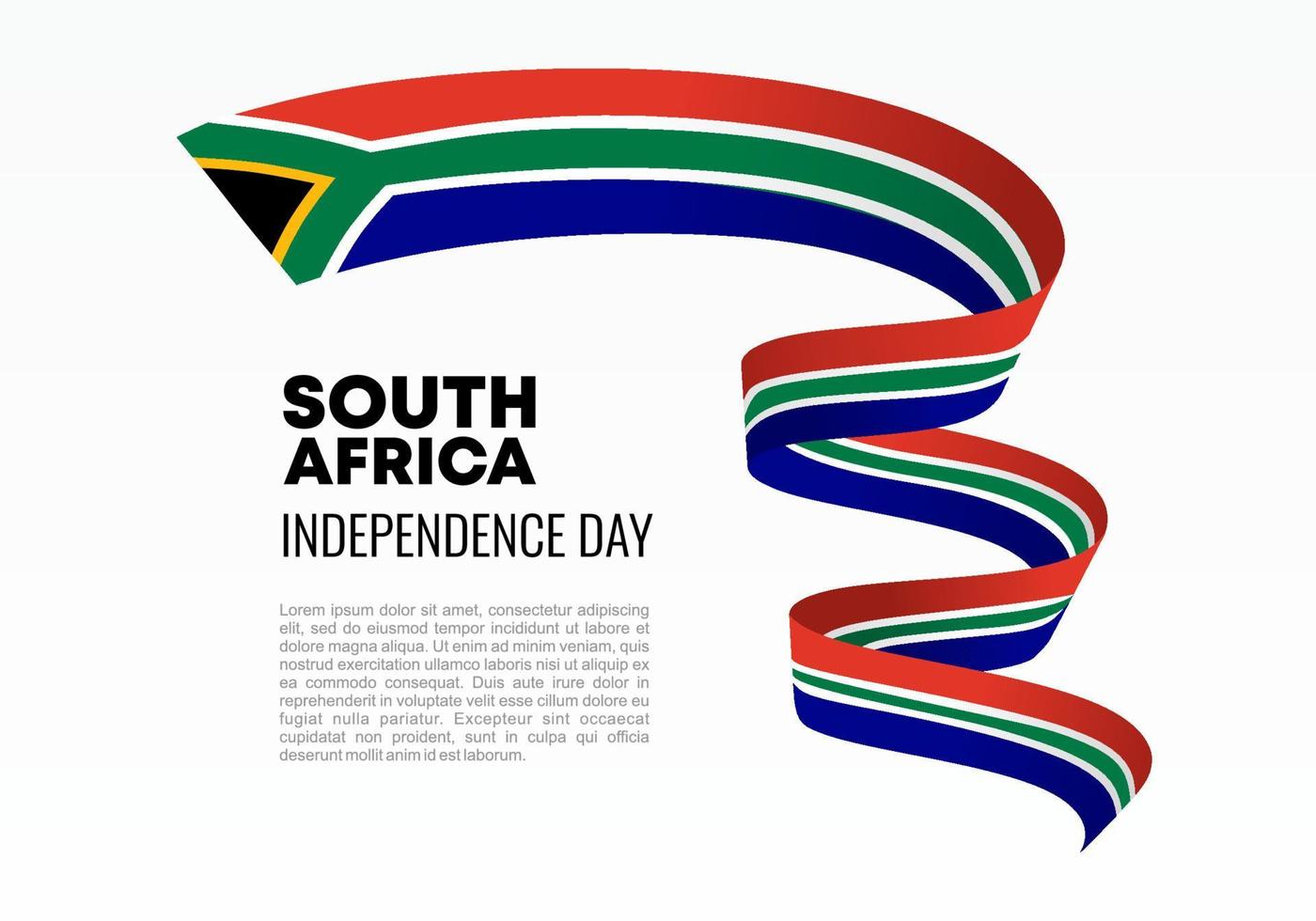 affiche de bannière de fond de la fête de l'indépendance de l'afrique du sud pour la célébration le 27 avril. vecteur