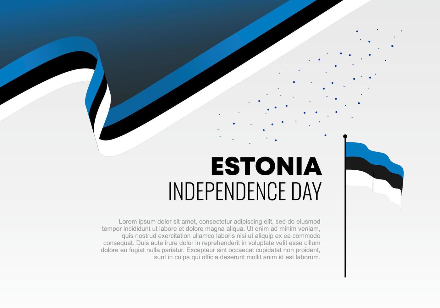 Jour de l'indépendance de l'Estonie pour la célébration nationale le 24 février. vecteur