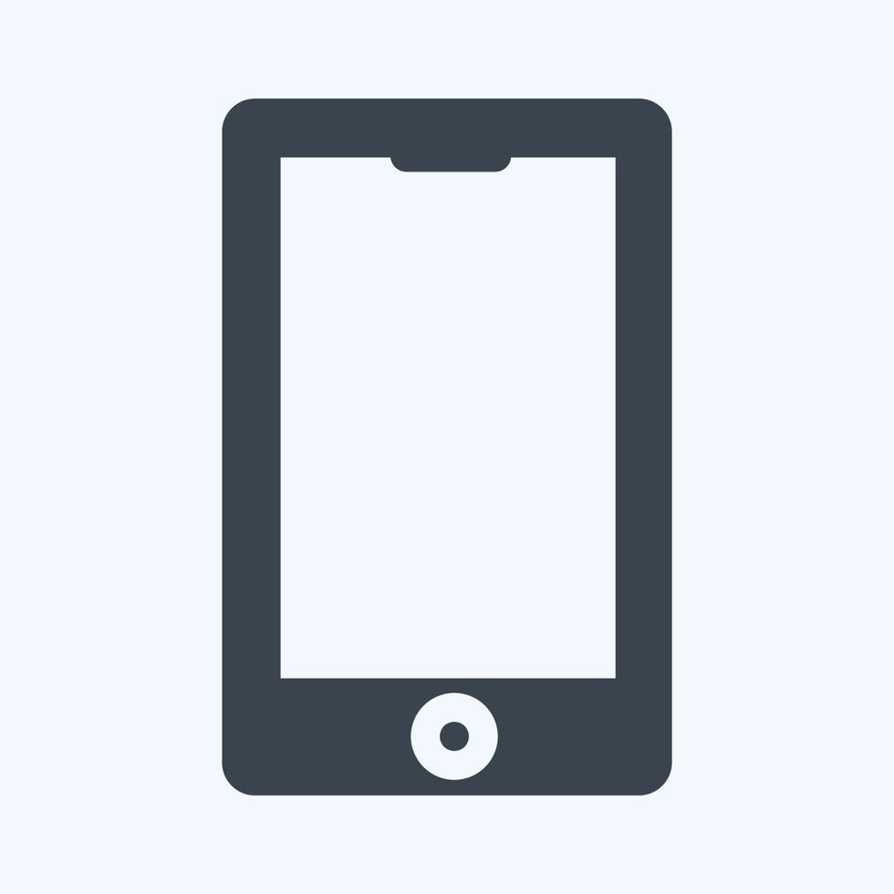 icône mobile - style glyphe, illustration simple, trait modifiable vecteur